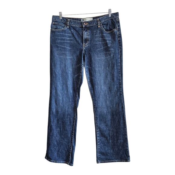GAP Women's 16 Reg Jeans Boy Cut Medium Blue 5 Pockets 36 x 32.5 99% Cotton - Picture 1 of 9